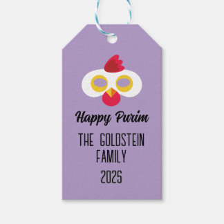 Étiquettes-cadeau Masque de poule Purim mascarade costume