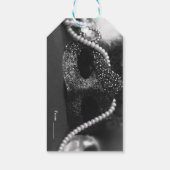 Étiquettes-cadeau Masque noir & blanc Masquerade Masque & Perles Par (Dos)