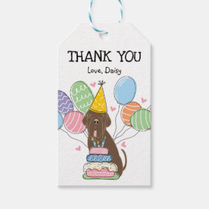 Étiquettes-cadeau Mastiff napolitain Brown Anniversaire Favoriser le