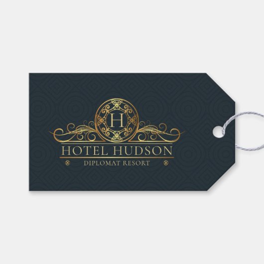 Étiquettes-cadeau Matériel promotionnel de marque d'hôtel (Devant (Horizontal))