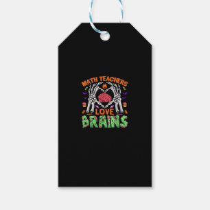 Étiquettes-cadeau Math Cerveau Coeur Squelette Main Zombie Halloween