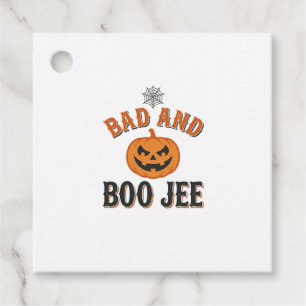 Étiquettes Cadeau Mauvais et Boo Jee Halloween Citrouille Graphique_