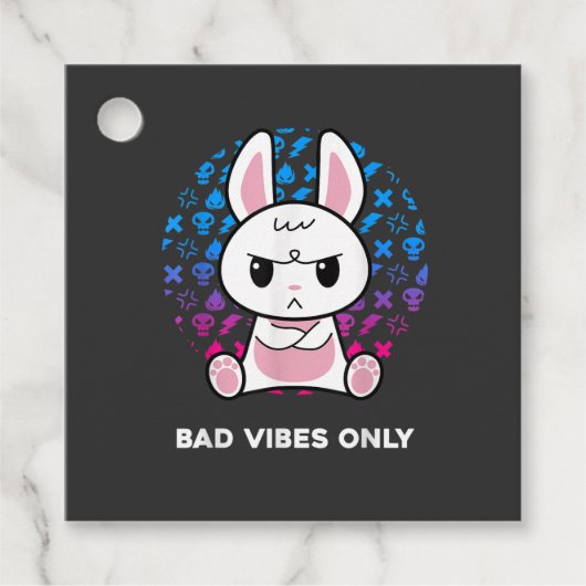 Étiquettes Cadeau Mauvaises Vibrations Seulement (Devant)