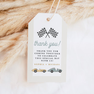 Étiquettes-cadeau MAVERICK Rétro Vintage Pastel Voiture de Course Me