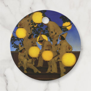 Étiquettes Cadeau Maxfield Parrish Les Porteuses de Lanternes 1908 V