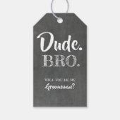 Étiquettes-cadeau Mec Bro Serez-Vous Mon Groomsman (Devant)