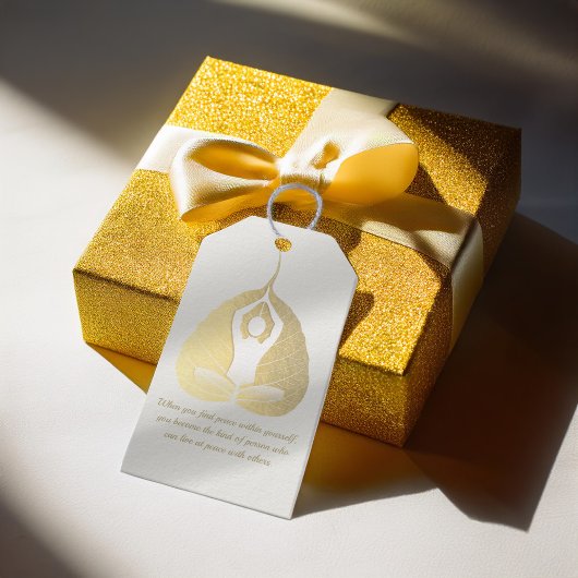 Étiquettes-cadeau Méditation de l'instructeur de yoga Pose Bodhi Lea