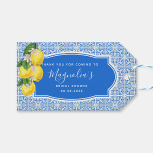 Étiquettes-cadeau Mediterranean Lemon Mariage Shower