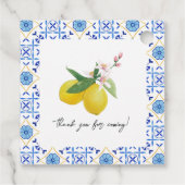 Étiquettes Cadeau Méditerranée La Dolce Vita Lemon Mariage à thème (Dos)