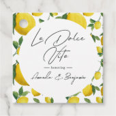 Étiquettes Cadeau Méditerranée La Dolce Vita Lemon Mariage à thème (Devant)