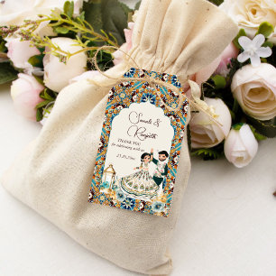 Étiquettes-cadeau Mehndi et sangeet mariage indien