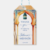 Étiquettes-cadeau Mehndi Maroc Arc de style arabe merci pour (Devant)