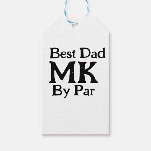 Étiquettes-cadeau Meilleur papa par monogramme fête des pères rusti (Devant)