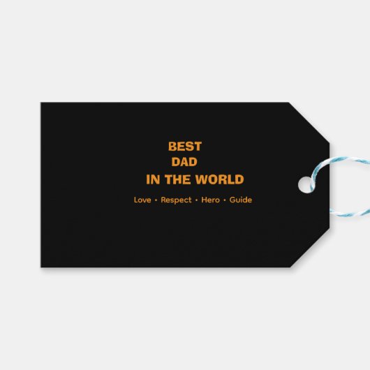 ÉTIQUETTES-CADEAU MEILLEUR PÈRE AU MONDE (Devant (Horizontal))