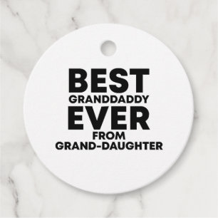 Étiquettes Cadeau Meilleur petit-papa jamais vu de petite-fille