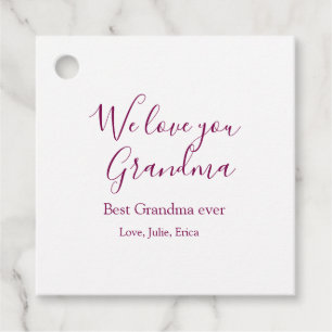 Étiquettes Cadeau meilleure grand-mère toujours grands-parents cadea