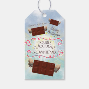 Étiquettes-cadeau Mélange de brownie au chocolat dans les direction