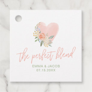 Étiquettes Cadeau Mélange parfait, Mariage de thé ou de café