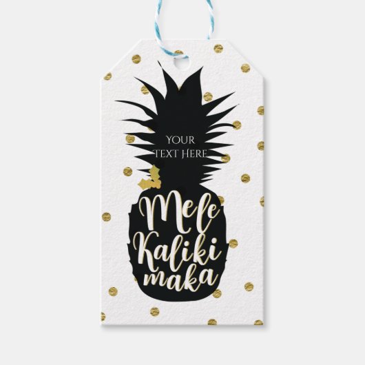 Étiquettes-cadeau Mele Kalikimaka Ananas Noël sur mesure (Devant)