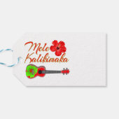 Étiquettes-cadeau Mele Kalikimaka Ukulele (Dos Horizontal)