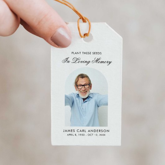 Étiquettes-cadeau Mémorial de pochette de graines En souvenir affect