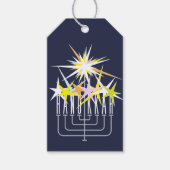 ÉTIQUETTES-CADEAU MENORAH LIGHTS HANOUKKA (Devant)