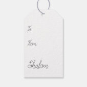 ÉTIQUETTES-CADEAU MENORAH LIGHTS HANOUKKA (Dos)