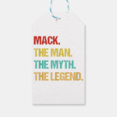 Étiquettes-cadeau Mens Mack The Man The Myth The Legend (Dos)