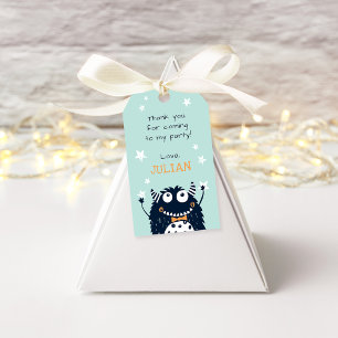 Étiquettes-cadeau Menthe Petite Monster Anniversaire Fête Favorise