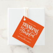 Étiquettes Cadeau Mention aimable Grateful Thanksgiving Treat (En situation)