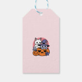 Étiquettes-cadeau Meow-Loween - Cute Halloween Conception Chat (Dos)