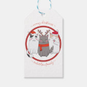 Étiquettes-cadeau Meowy Christmas Cute Holiday Cats (Devant)