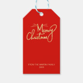 Étiquettes-cadeau Meowy Noël drôle Main Lettré Chat Noël (Devant)