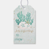 Étiquettes-cadeau MER côtière et salutations Parties scintillant tur (Devant)