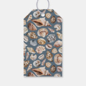 Étiquettes-cadeau Mer de Noël tropicale chaude salutations photo ble (Dos)