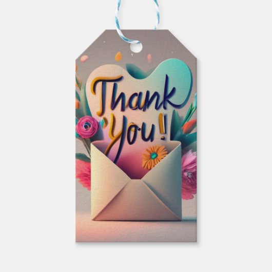 Étiquettes-cadeau Merci! (Devant)