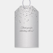 Étiquettes-cadeau Merci 25e année Anniversaire du Mariage d'argent (Dos)