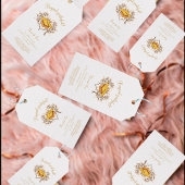 Étiquettes-cadeau Merci à capuchon doré dessiné à la main