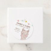 Étiquettes Cadeau Merci À Llama Cute Baby shower (En situation)