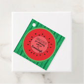 Étiquettes Cadeau Merci à Melon Birthday Watermelon small (En situation)