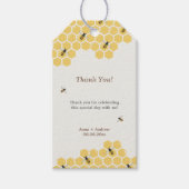 Étiquettes-cadeau Merci abeille et nid d'abeille (Devant)