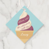 Étiquettes Cadeau Merci Anniversaire de enfant Berry Crème glacée (Devant)