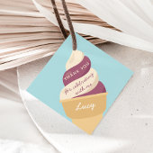 Étiquettes Cadeau Merci Anniversaire de enfant Berry Crème glacée