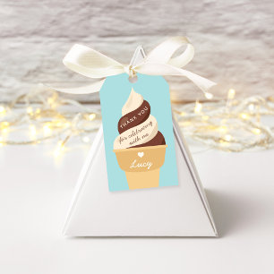 Étiquettes-cadeau Merci Anniversaire de enfant de la crème glacée F