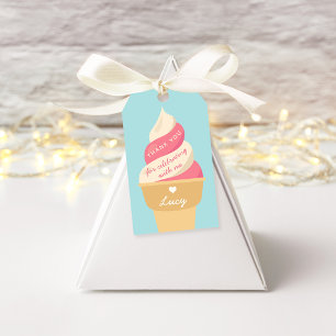 Étiquettes-cadeau Merci Anniversaire de enfant  de la crème glacée F