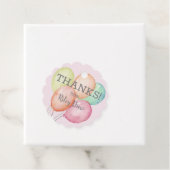 Étiquettes Cadeau Merci Aquarelle Ballons rose (En situation)