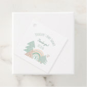 Étiquettes Cadeau Merci arc-en-ciel Boho Woodland (En situation)
