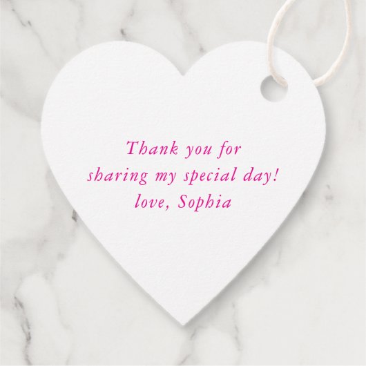 Étiquettes Cadeau MERCI arc-en-ciel lettres jolies couleurs vives (Dos)