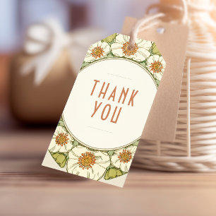 Étiquettes-cadeau Merci Art Nouveau Vintage Mucha