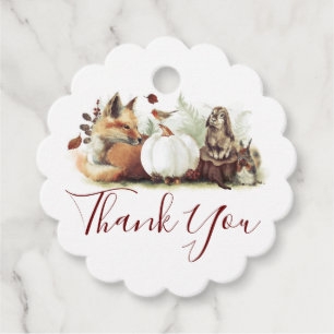 Étiquettes Cadeau Merci Automne fête d'anniversaire